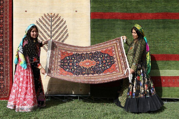 Traditional skills of Carpet weaving in Fars.