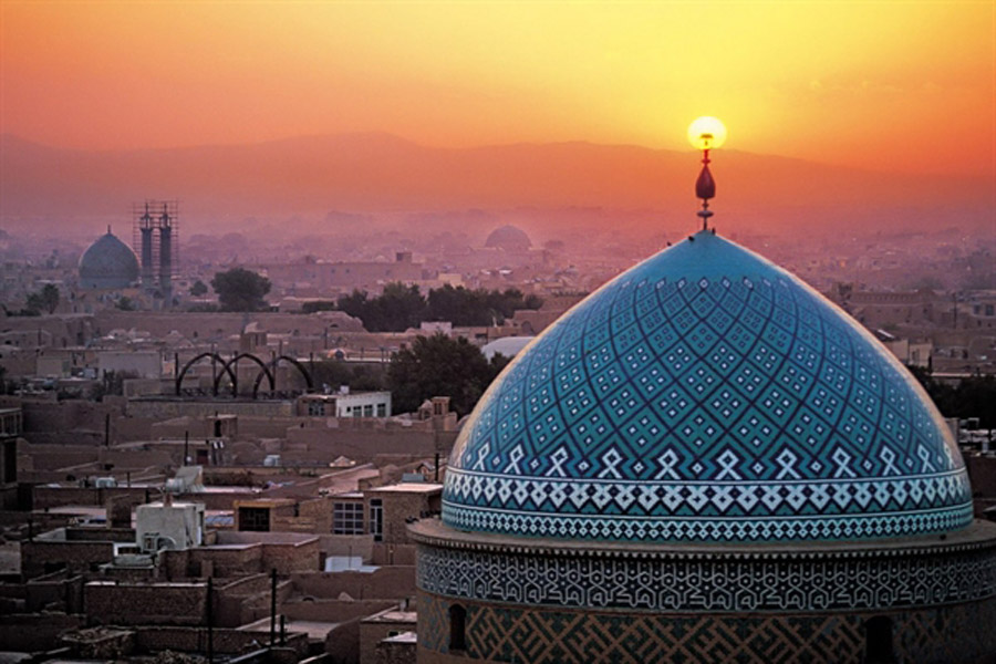 Jameh mosque of Yazd . Inbound Persia Travel Agency